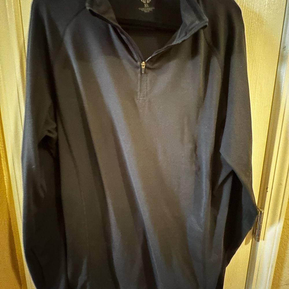 Men's REI Co-Op 1/4 Zip Black Long Sleeve Shirt Size XL
